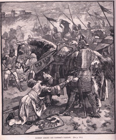 Robert bittet seinen Vater um Vergebung, 1087 n. Chr. von Henry Marriott Paget